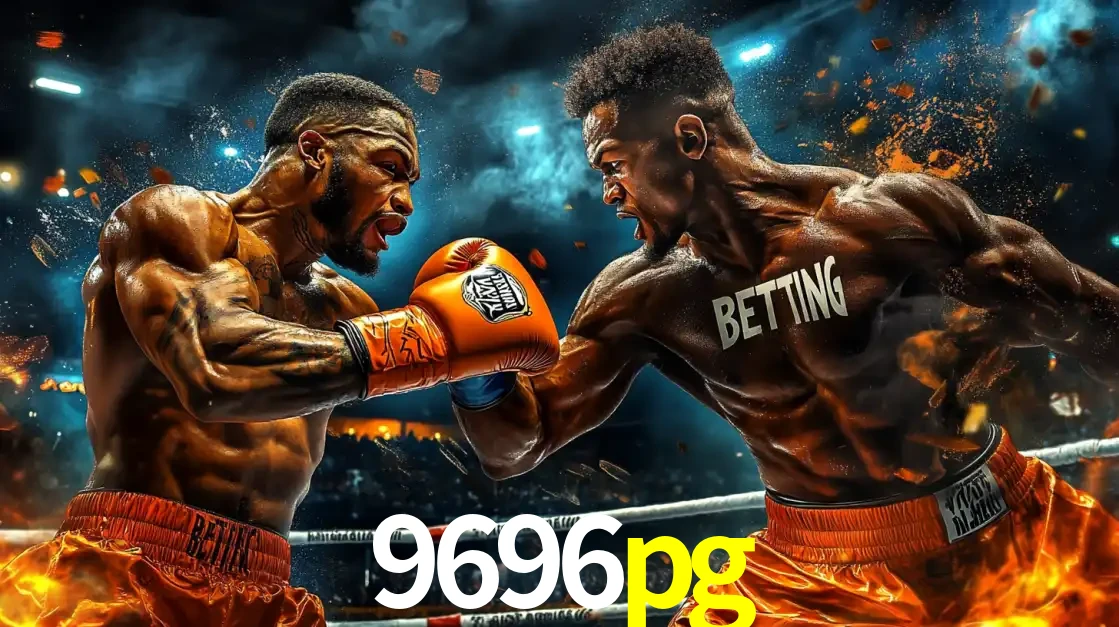 Dois boxeadores em uma luta intensa e explosiva, representando a adrenalina e as oportunidades de apostas em esportes de combate disponíveis na plataforma 9696pg.
