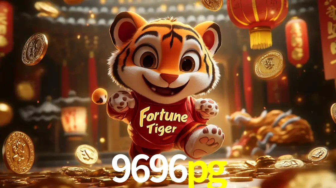 O alegre personagem do Fortune Tiger correndo sobre um caminho de moedas de ouro, simbolizando os grandes prêmios e a diversão do popular jogo de slot do 9696pg.