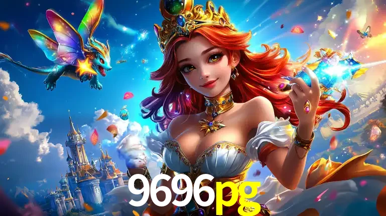 A princesa de um reino de fantasia mágico, com seu pequeno dragão, apresentando um mundo de prêmios encantados nos jogos de caça-níqueis do cassino 9696pg.